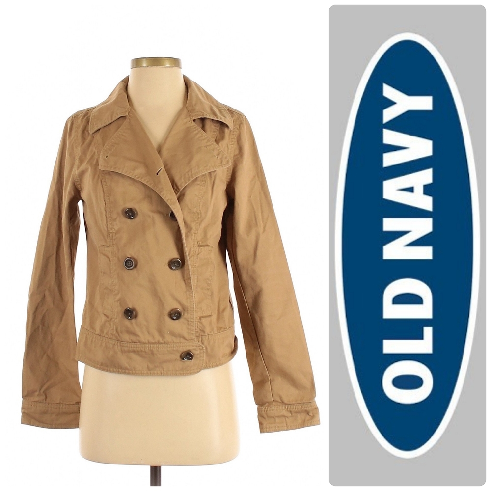 Old Navy Double Breasted Canvas Jacket Sz XS